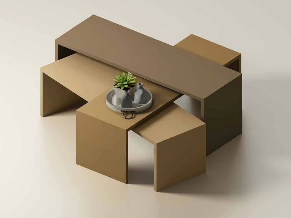 Linóleo para muebles en tres nuevos tonos tierra: natural, sostenible y fácil de trabajar